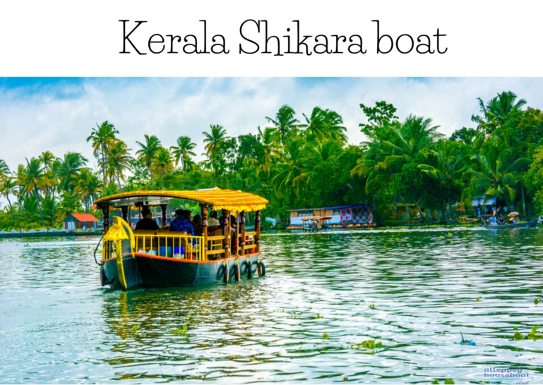 Tourist boat in Kerala- Shikara boats